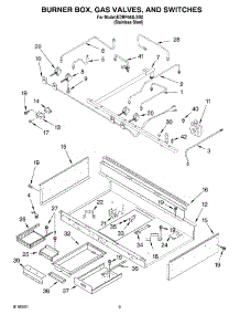 07 - Burner Box, Gas Valves And Switches parts for Kitchenaid Range KDRP463LSS0 from AppliancePartsPros.com