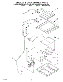 06 - Broiler And Oven Burner parts for Kitchenaid Range KGST307HBS9 from AppliancePartsPros.com
