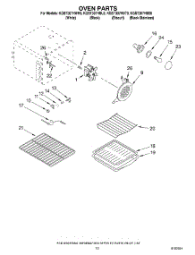 07 - Oven parts for Kitchenaid Range KGST307HBS9 from AppliancePartsPros.com