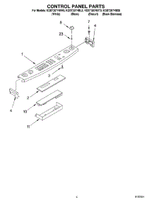 03 - Control Panel parts for Kitchenaid Range KGST307HBT9 from AppliancePartsPros.com