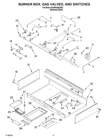 07 - Burner Box, Gas Valve And Switches parts for Kitchenaid Range KDRP462LSS0 from AppliancePartsPros.com