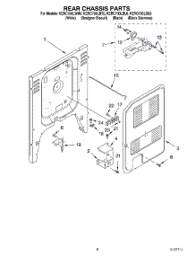 05 - Rear Chassis parts for Kitchenaid Range KERC700LBS0 from AppliancePartsPros.com
