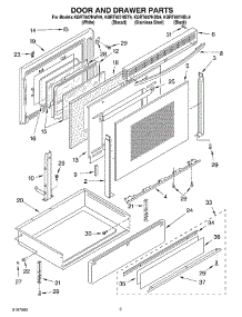 04 - Door And Drawer parts for Kitchenaid Range KGRT607HBL9 from AppliancePartsPros.com