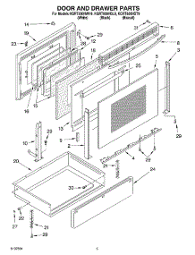 04 - Door And Drawer parts for Kitchenaid Range KGRT600HBT9 from AppliancePartsPros.com