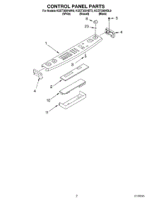 02 - Control Panel parts for Kitchenaid Range KGST300HBL9 from AppliancePartsPros.com