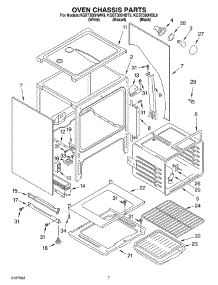 06 - Oven Chassis parts for Kitchenaid Range KGST300HWH9 from AppliancePartsPros.com