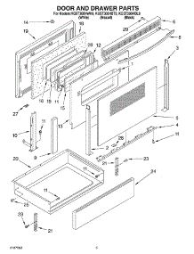 05 - Door And Drawer parts for Kitchenaid Range KGST300HBT9 from AppliancePartsPros.com