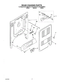 07 - Rear Chassis parts for Kitchenaid Range KGST300HBT9 from AppliancePartsPros.com