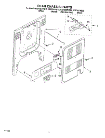 08 - Rear Chassis parts for Kitchenaid Range KGRT607HBT9 from AppliancePartsPros.com