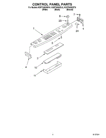 03 - Control Panel parts for Kitchenaid Range KGRT600HWH9 from AppliancePartsPros.com