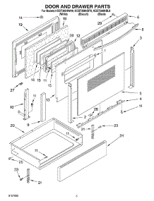 05 - Door And Drawer parts for Kitchenaid Range KGST300HBT8 from AppliancePartsPros.com
