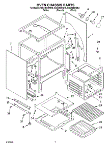 06 - Oven Chassis parts for Kitchenaid Range KGST300HBL8 from AppliancePartsPros.com