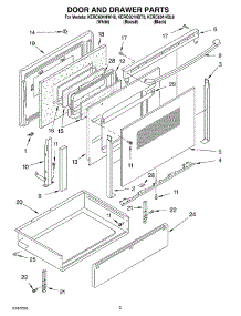 02 - Door And Drawer parts for Kitchenaid Range KERC601HWH8 from AppliancePartsPros.com