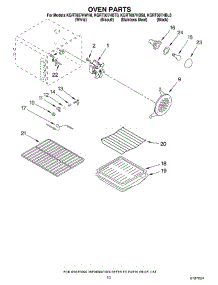 07 - Oven parts for Kitchenaid Range KGRT607HBT8 from AppliancePartsPros.com