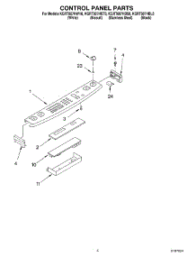 03 - Control Panel parts for Kitchenaid Range KGRT607HWH8 from AppliancePartsPros.com