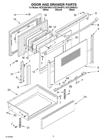 03 - Door And Drawer parts for Kitchenaid Range KESC300HWH8 from AppliancePartsPros.com