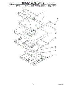 07 - Hidden Bake parts for Kitchenaid Range KERC607HBS8 from AppliancePartsPros.com