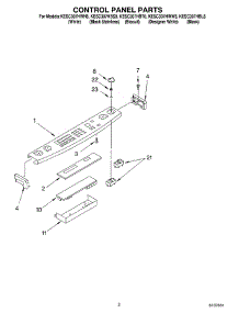 02 - Control Panel parts for Kitchenaid Range KESC307HBS8 from AppliancePartsPros.com