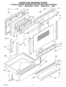 03 - Door And Drawer parts for Kitchenaid Range KESC307HBS8 from AppliancePartsPros.com