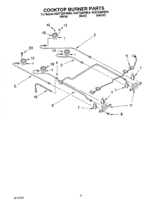 02 - Cooktop Burner parts for Kitchenaid Range KGRT600HBT8 from AppliancePartsPros.com