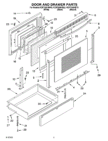 04 - Door And Drawer parts for Kitchenaid Range KGRT600HBT8 from AppliancePartsPros.com