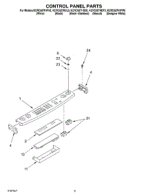 06 - Control Panel parts for Kitchenaid Range KERC607HBL8 from AppliancePartsPros.com