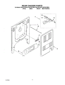 08 - Rear Chassis parts for Kitchenaid Range KGST307HWH8 from AppliancePartsPros.com