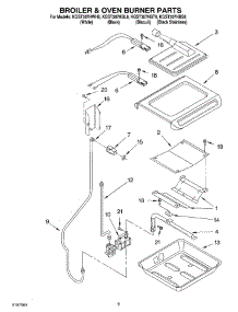 06 - Broiler And Oven Burner parts for Kitchenaid Range KGST307HBS8 from AppliancePartsPros.com