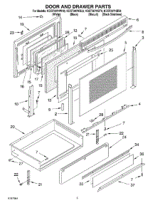 04 - Door And Drawer parts for Kitchenaid Range KGST307HBT8 from AppliancePartsPros.com