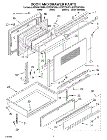 03 - Door And Drawer parts for Kitchenaid Range KERC507HBT4 from AppliancePartsPros.com