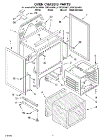 04 - Oven Chassis parts for Kitchenaid Range KERC507HBT4 from AppliancePartsPros.com