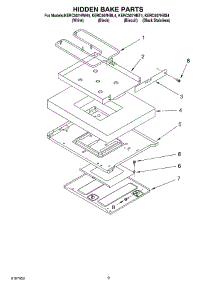 07 - Hidden Bake parts for Kitchenaid Range KERC507HWH4 from AppliancePartsPros.com