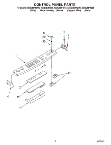 02 - Control Panel parts for Kitchenaid Range KESC307HBL6 from AppliancePartsPros.com