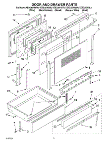 03 - Door & Drawer parts for Kitchenaid Range KESC307HBL6 from AppliancePartsPros.com