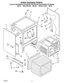 04 - Oven Chassis parts for Kitchenaid Range KESC307HBL6 from AppliancePartsPros.com