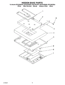 07 - Hidden Bake parts for Kitchenaid Range KESC307HBL6 from AppliancePartsPros.com