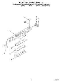 03 - Control Panel parts for Kitchenaid Range KGST307HBT6 from AppliancePartsPros.com