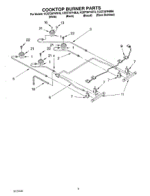 02 - Cooktop Burner parts for Kitchenaid Range KGST307HWH6 from AppliancePartsPros.com