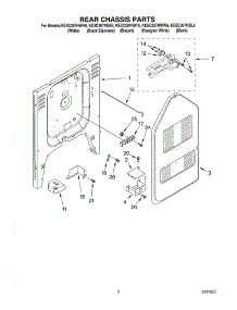 06 - Rear Chassis parts for Kitchenaid Range KESC307HWW6 from AppliancePartsPros.com