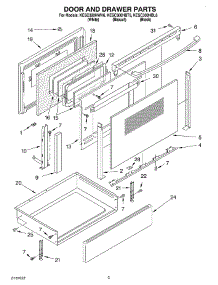 03 - Door & Drawer parts for Kitchenaid Range KESC300HWH6 from AppliancePartsPros.com