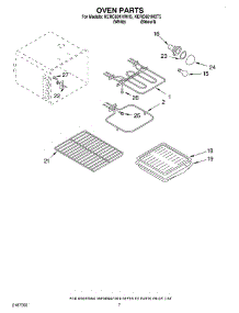 04 - Oven parts for Kitchenaid Range KERC601HWH5 from AppliancePartsPros.com