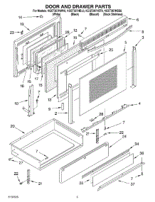 04 - Door & Drawer parts for Kitchenaid Range KGST307HBS6 from AppliancePartsPros.com