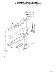 02 - Control Panel parts for Kitchenaid Range KESC300HBL5 from AppliancePartsPros.com