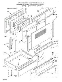 03 - Door And Drawer parts for Kitchenaid Range KESC307HBT5 from AppliancePartsPros.com