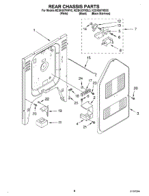 06 - Rear Chassis parts for Kitchenaid Range KESH307HWH5 from AppliancePartsPros.com