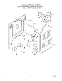 06 - Rear Chassis parts for Kitchenaid Range KESC307HBS5 from AppliancePartsPros.com