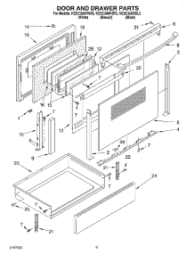 03 - Door And Drawer parts for Kitchenaid Range KESC300HWH5 from AppliancePartsPros.com
