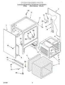 04 - Oven Chassis parts for Kitchenaid Range KESC307HWH5 from AppliancePartsPros.com