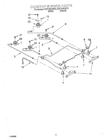 03 - Cooktop Burner parts for Kitchenaid Range KGST300HWH4 from AppliancePartsPros.com
