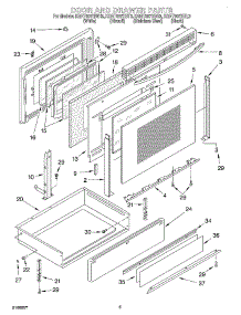 04 - Door And Drawer parts for Kitchenaid Range KGRT607HBS3 from AppliancePartsPros.com